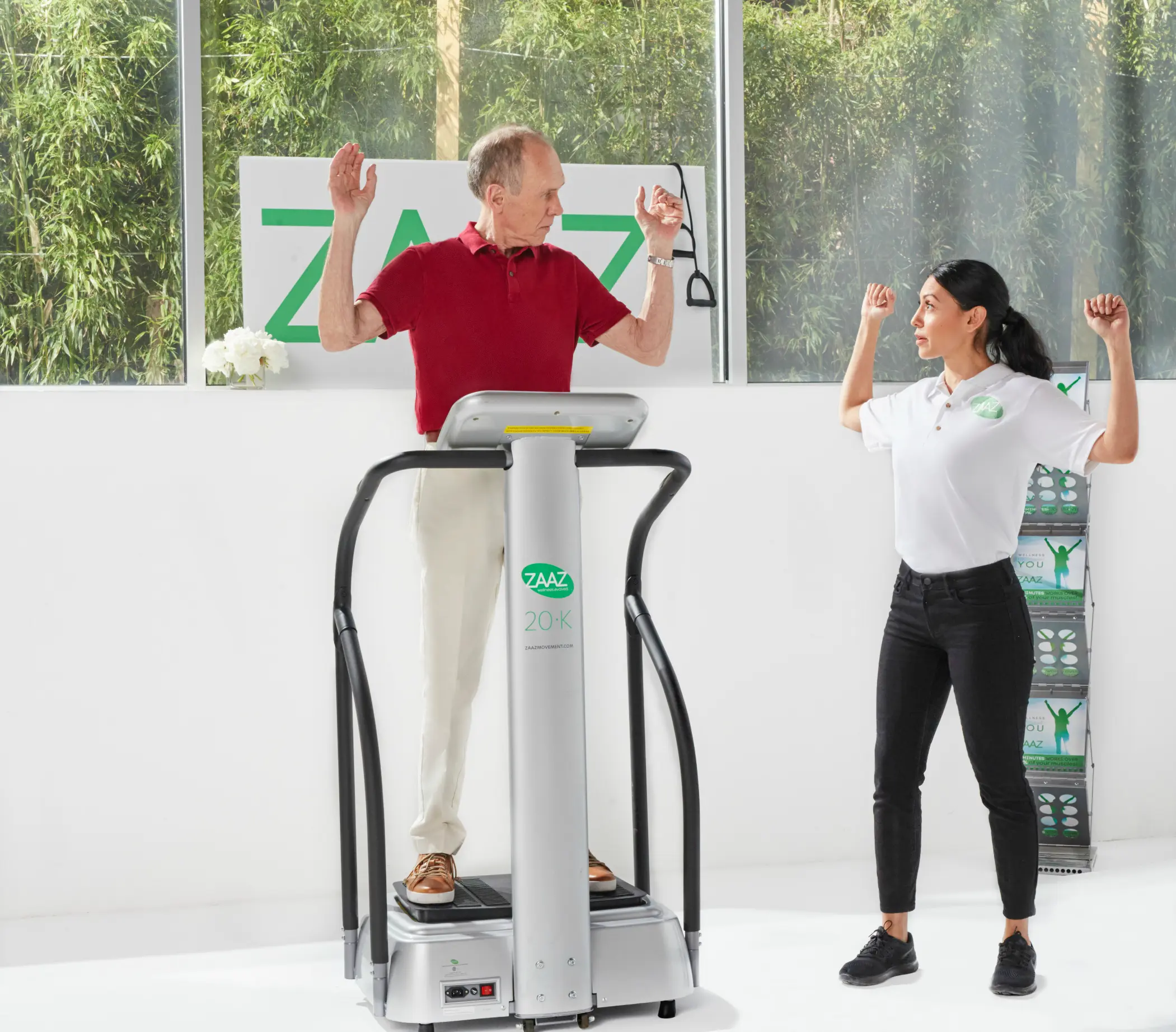 ZAAZ representative demonstrating product to an engaged customer